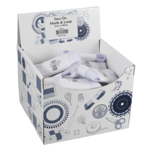 white sew on hook & loop tape