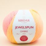 sirdar jewelspun ombre aran 400g ball 100 rainbow glow