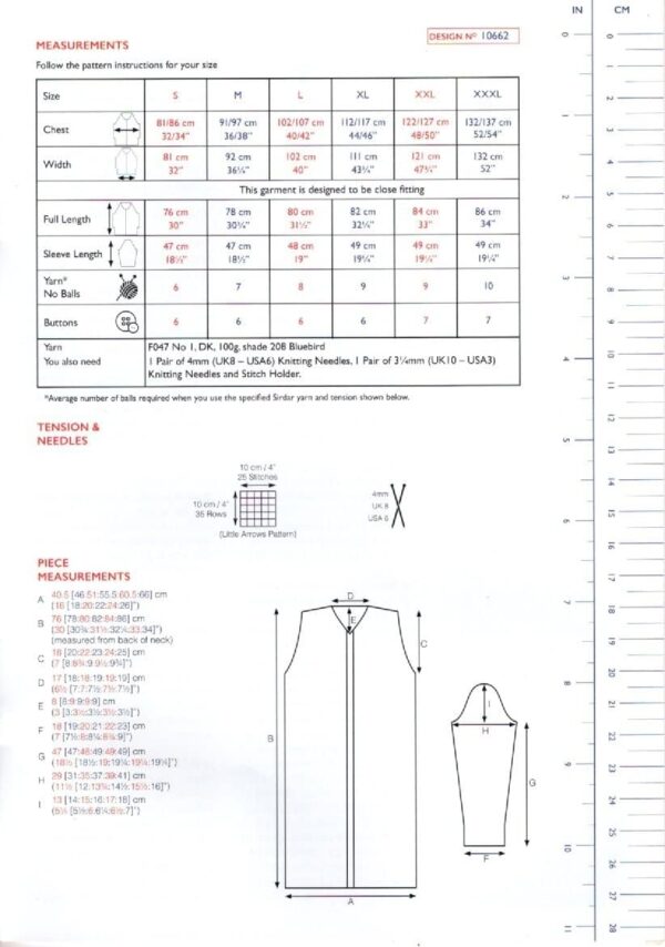 sirdar dk knitting pattern – 10663