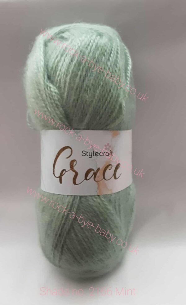stylecraft grace aran 100g ball 2166 mint