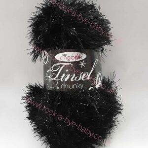 king cole tinsel : 50g ball 230 black