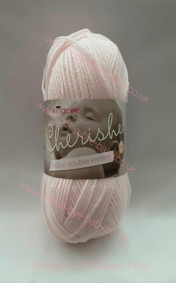 king cole cherished dk 100g ball 3313 baby pink