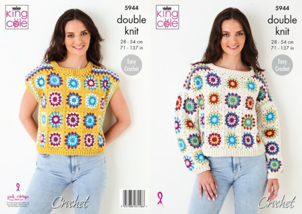King Cole CROCHET Pattern : DK : 5944