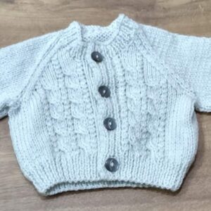 handknit cardigan newborn jws32