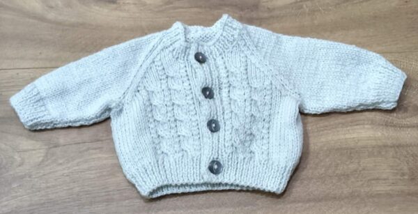 handknit cardigan newborn jws32