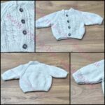 handknit cardigan newborn jws32