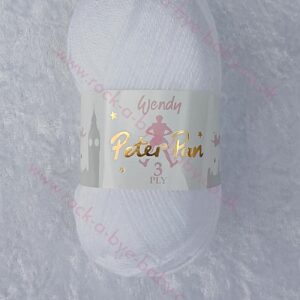 peter pan 3 ply 50g ball 3py01 snowdrop