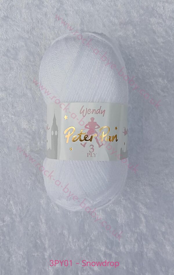 peter pan 3 ply 50g ball 3py01 snowdrop peter pan 3 ply 50g ball 3py01 snowdrop