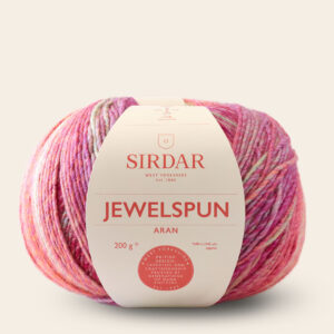 sirdar jewelspun aran 200g ball 848 glowing garnet