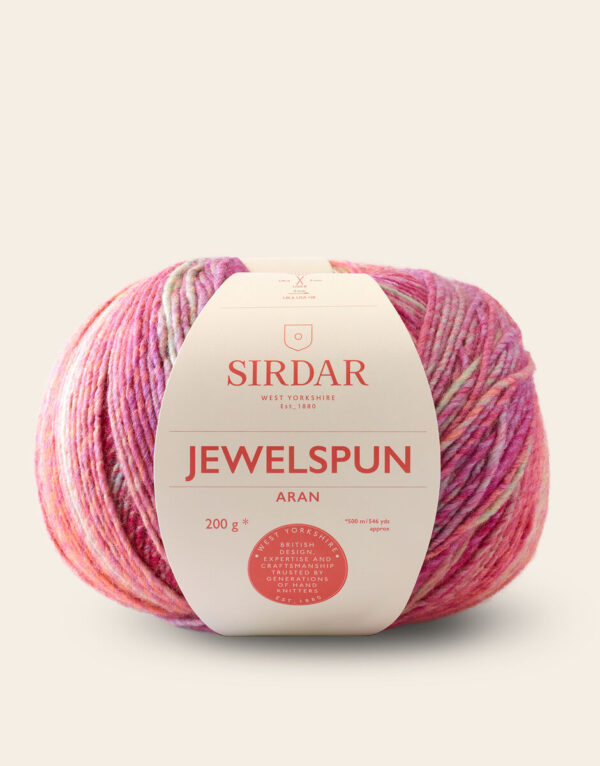 sirdar jewelspun aran 200g ball 848 glowing garnet