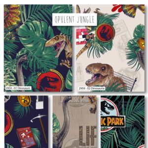 Jurassic Park Fat Quarters : 100% Cotton