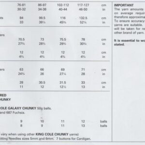 King Cole Chunky - 30-50 Inch Chest - 3863 - Image 2