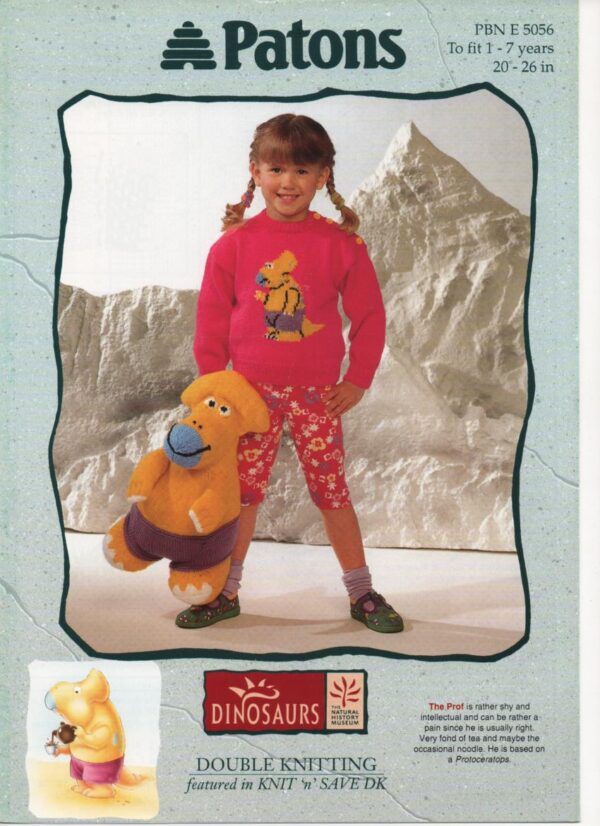 Patons Dinosaurs - Sweater & Toy - PBN E 5056 Patons Dinosaurs - Sweater & Toy - PBN E 5056