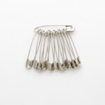 bundle of sterling silver safety pins 56mm overall length (size 4)