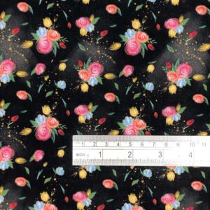 flowers on a black base
