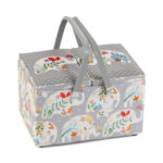 sewing box (l) : appliqué elephants (hgtlra603)