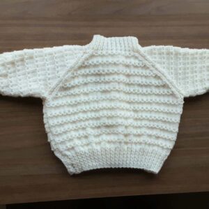 cream aran cardigan & hat 2 4yrs (jws19)