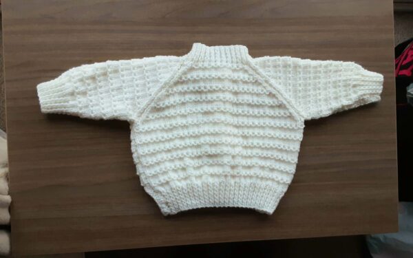 cream aran cardigan & hat 2 4yrs (jws19)