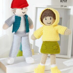 king cole dk – 27cm crochet doll : 9190