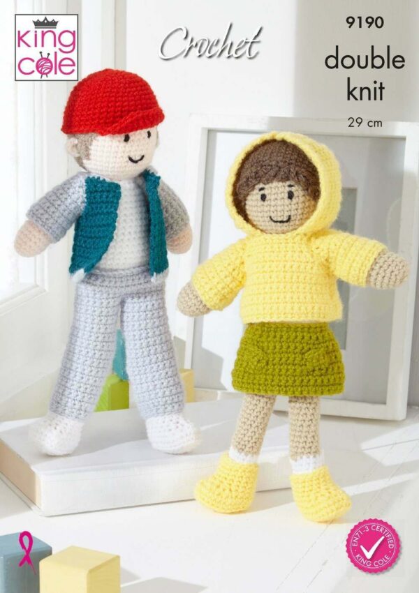 king cole dk – 27cm crochet doll : 9190 king cole dk – 27cm crochet doll : 9190