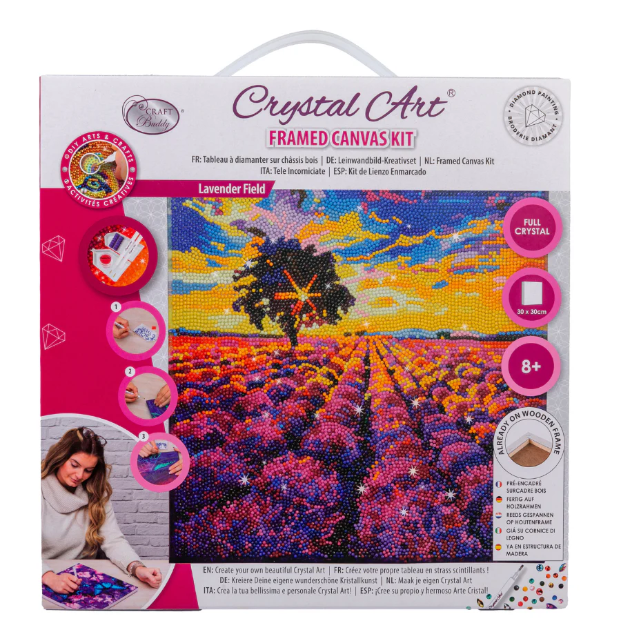 Diamond Art Framed Canvas Kit - 30cm x 30cm - Buy Wool Online - Diamond ...