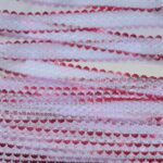 knit in lace white trimmed pink rainbow