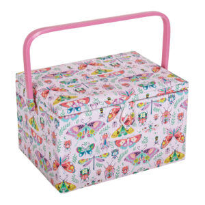 mrl631 sewing box (l) bugs & butterflies print
