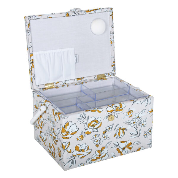 mrl633 sewing box (l) : spring floral print.