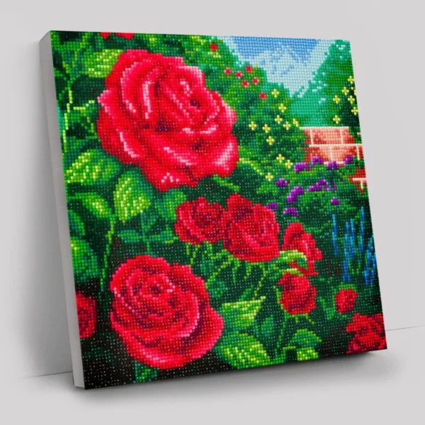 perfect red rose crystal art kit 30x30cm