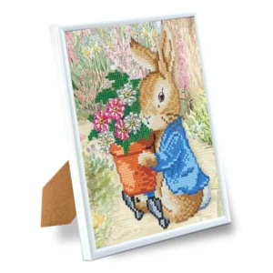 peter rabbit crystal art framed picture kit 21 x 25 cm framed