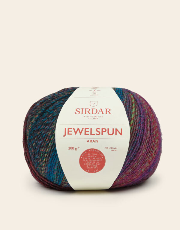 sirdar jewelspun aran 200g ball 847 midnight fjords